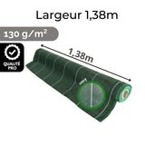 Toile de paillage Verte 130g/m² / Largeur 1,38m / Longueur : 5m, 10m, 15m, 20m, 25m, 50m ou 100m